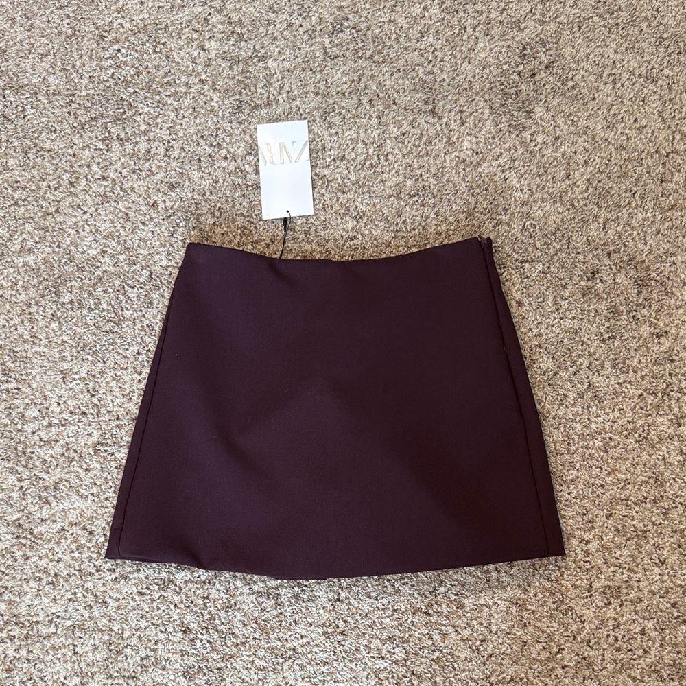 NWT Maroon Zara Skort